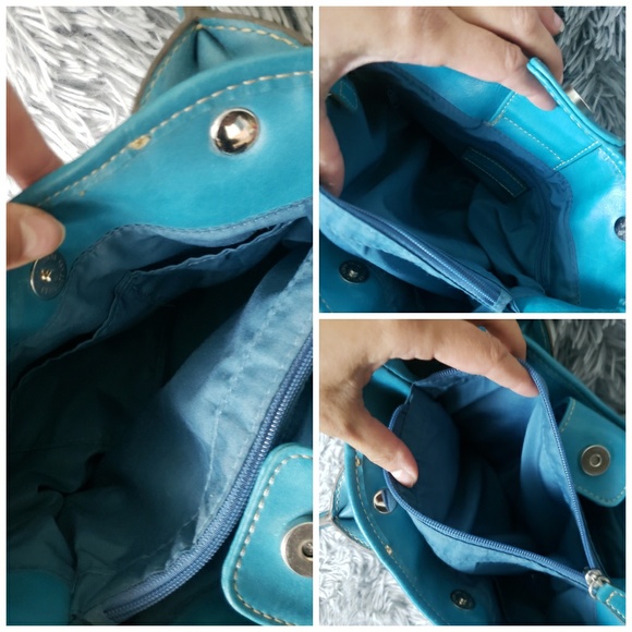VINTAGE | Large Turquoise St. John's Bay Handbag! - Picture 6 of 8
